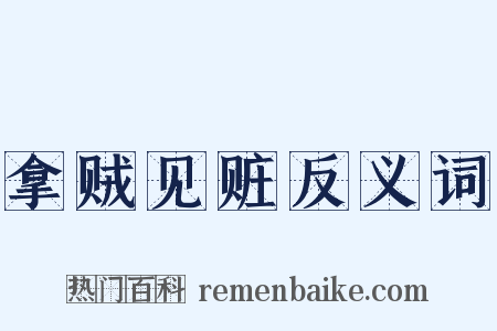 拿贼见赃反义词是什么意思的图片